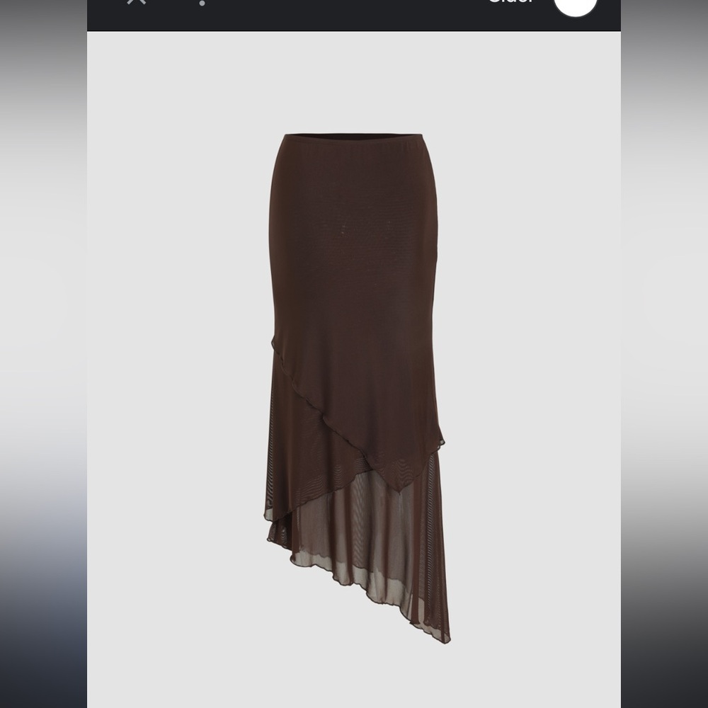 Brown tiered skirt